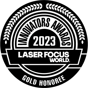black and white laser focus world award logo